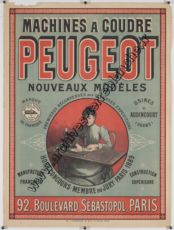 Machines à coudre Peugeot, nouveaux modèles