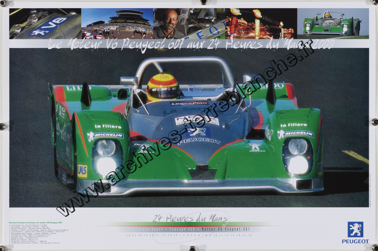 Le moteur V6 Peugeot 607 aux 24 Heures du Mans 2000.